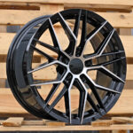 Diski R17 5×100 J7.5 ET40 HAXER HX035 Black Polished (Hybrid Forged)