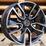 Diski R15 5×112 J6.5 ET45 RACINGLINE B5087 Black Polished Half Matt