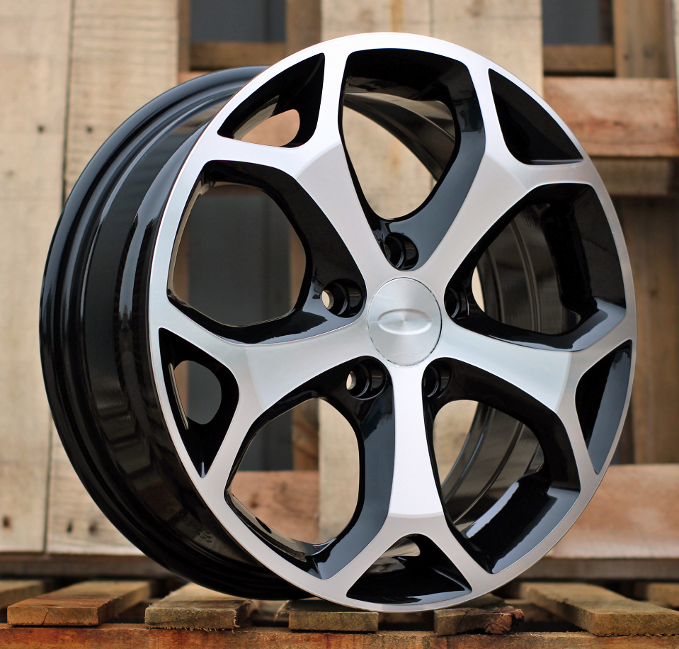 Diski R16 5x108 J6.5 ET50 RACINGLINE BK386 FORD Black Polished