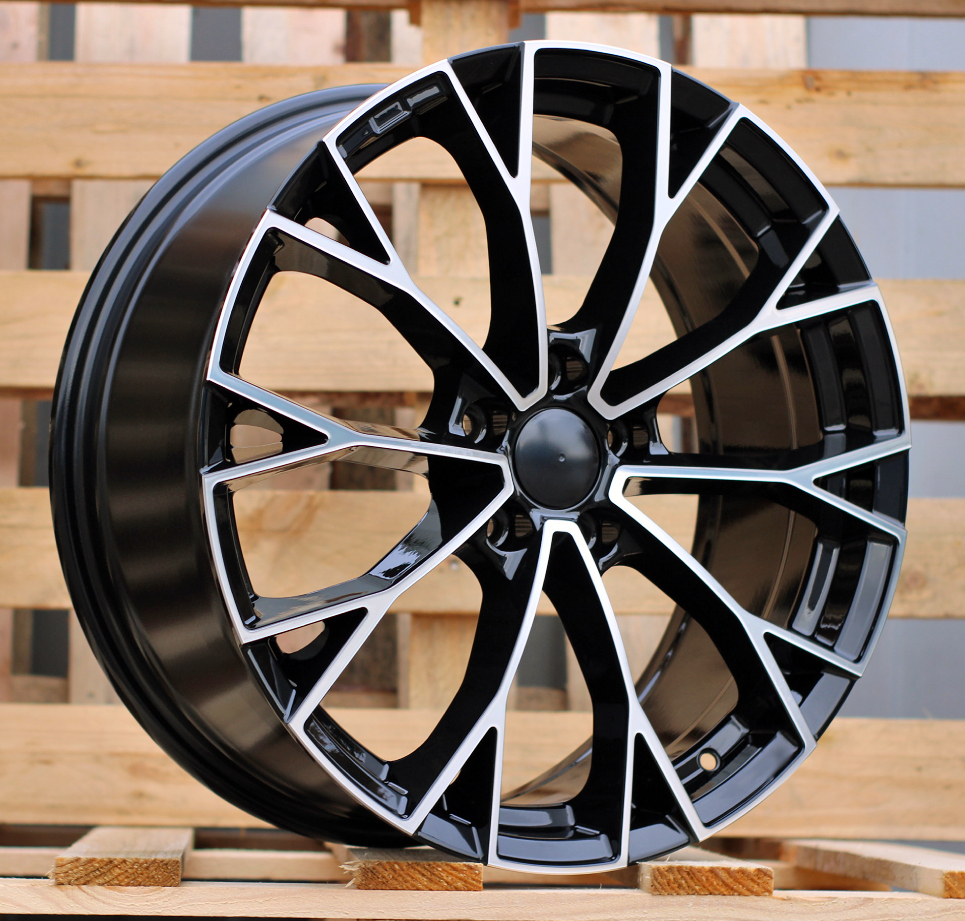 Diski R17 5x112 J7.5 ET51 RACINGLINE 3S1279 VW Black Polished (Hybrid Forged)