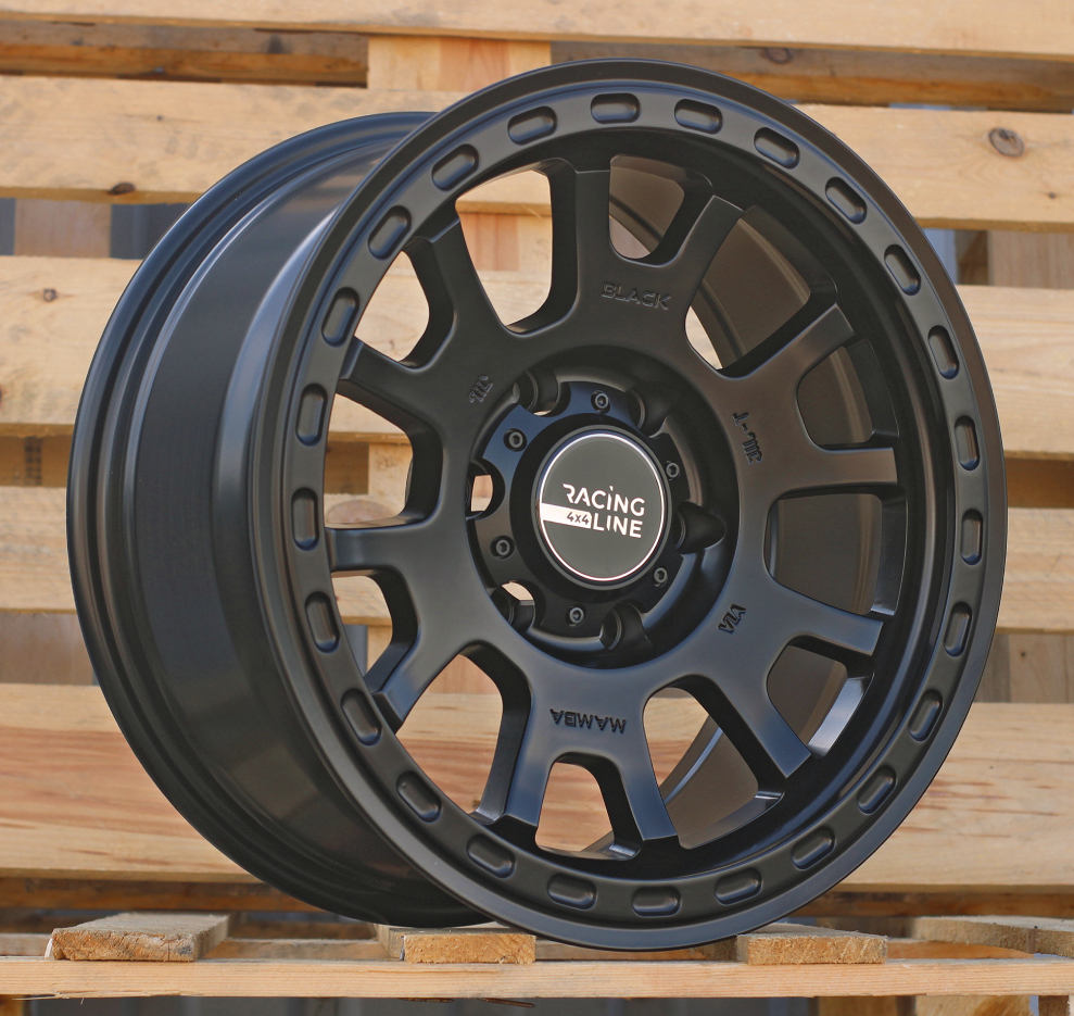 Diski R17 6x139.7 J8 ET RACINGLINE 3S1102 4X4 Black Half Matt (Hybrid Forged)