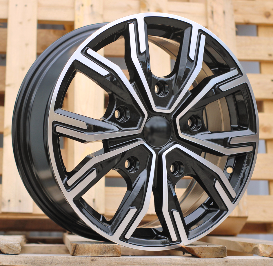 Diski R16 5x160 J6.5 ET56 RACINGLINE 6408 FORD Black Polished