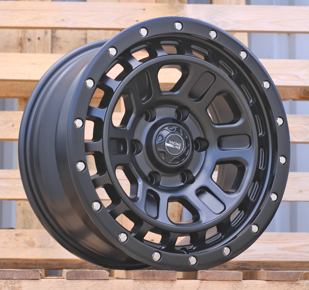 Diski R17 6x139.7 J8.5 ET15 RACINGLINE 3S234 4X4 Black Half Matt (HYBRID FORGED)