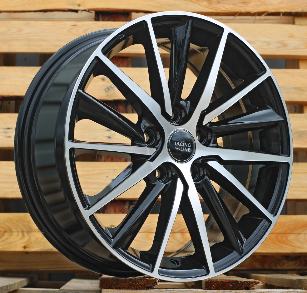 Diski R17 5x114.3 J7 ET45 RACINGLINE B5809 Black Polished