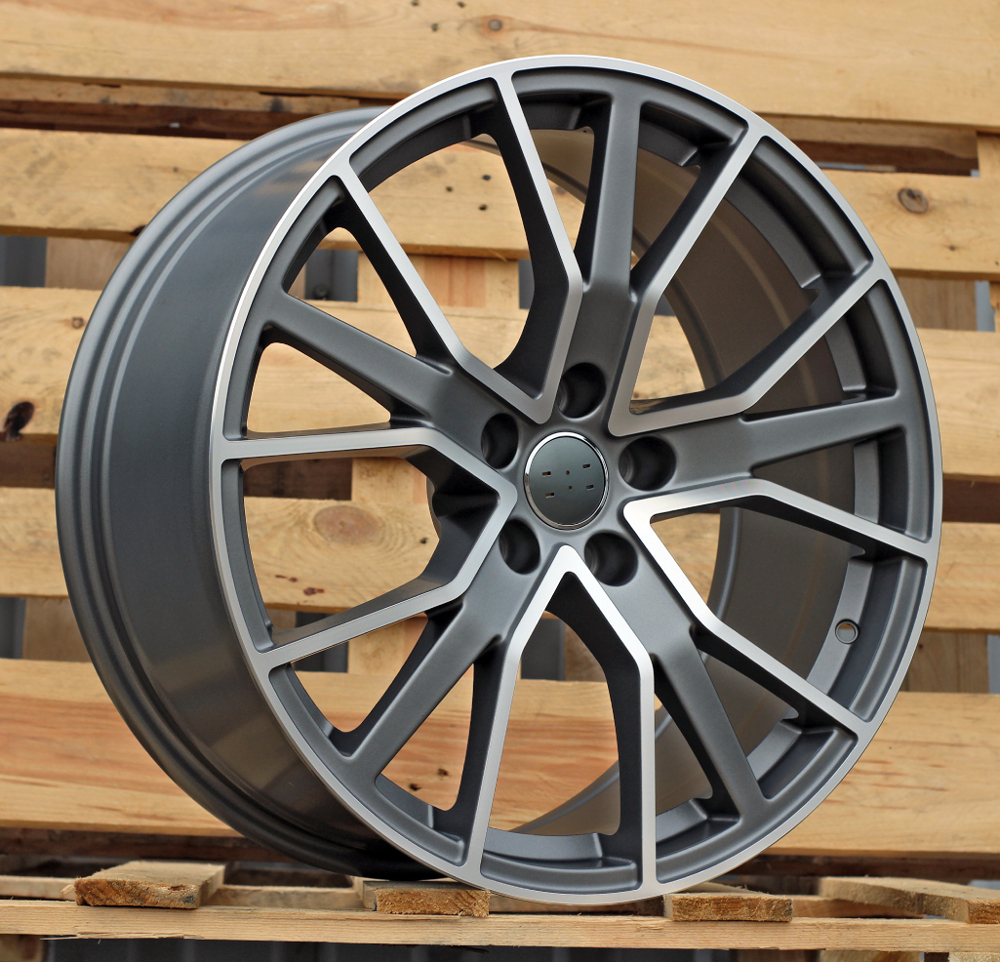 Diski R20 5x112 J9 ET31 RACINGLINE B5131 AUDI Grey Polished Half Matt