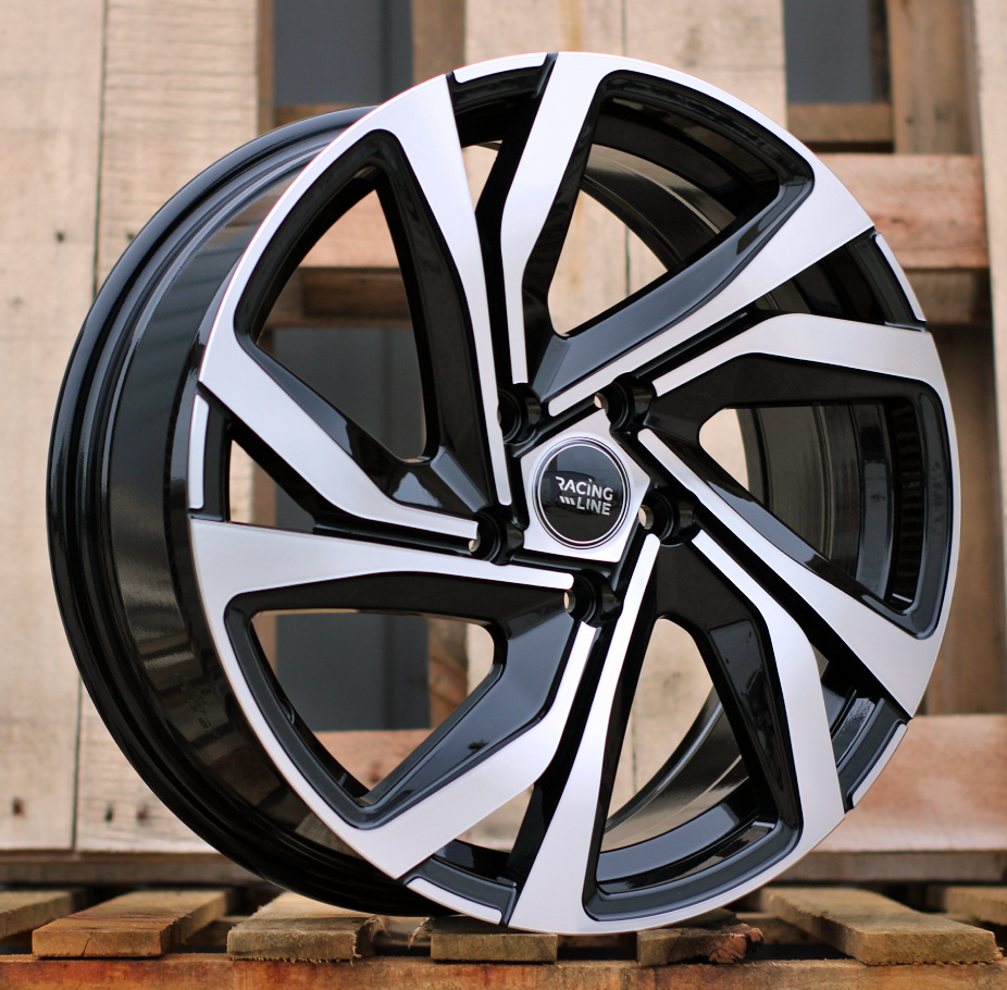 Diski R17 5x114.3 J7 ET43 RACINGLINE B5762 RENAULT Black Polished