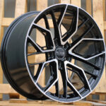 Diski R22 5×112 J10.5 ET20 HAXER HX015F Black Polished (Hybrid Forged)