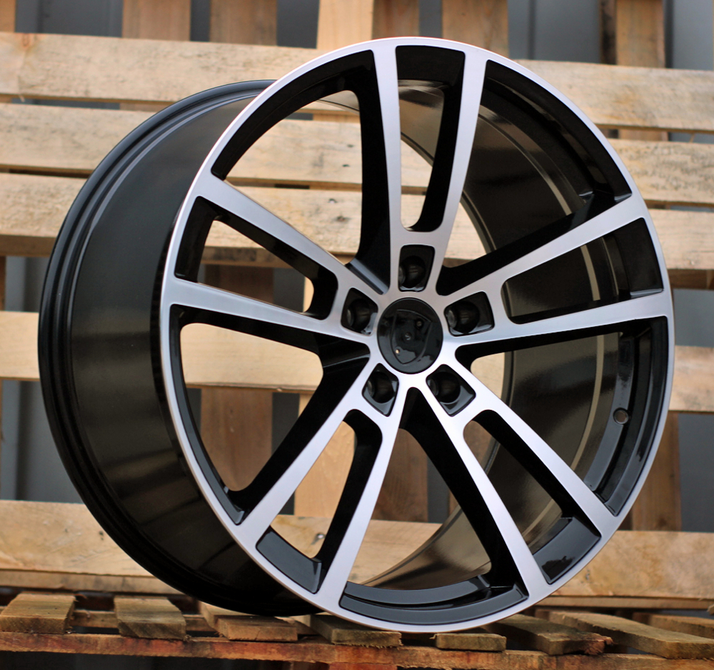 Diski R22 5x130 J11.5 ET61 RACINGLINE I3081F PORCHE Black Polished (Rear+Front) (Hybrid Forged)