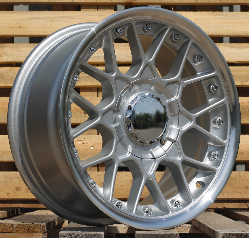 Diski R17 10x112/120 J8 ET20 HAXER HX025 Silver +Polished Lip