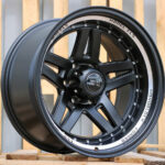Diski R15 6×139.7 J10 ETM44 RACINGLINE BK936 4X4 Black Half Matt +Polished Lip