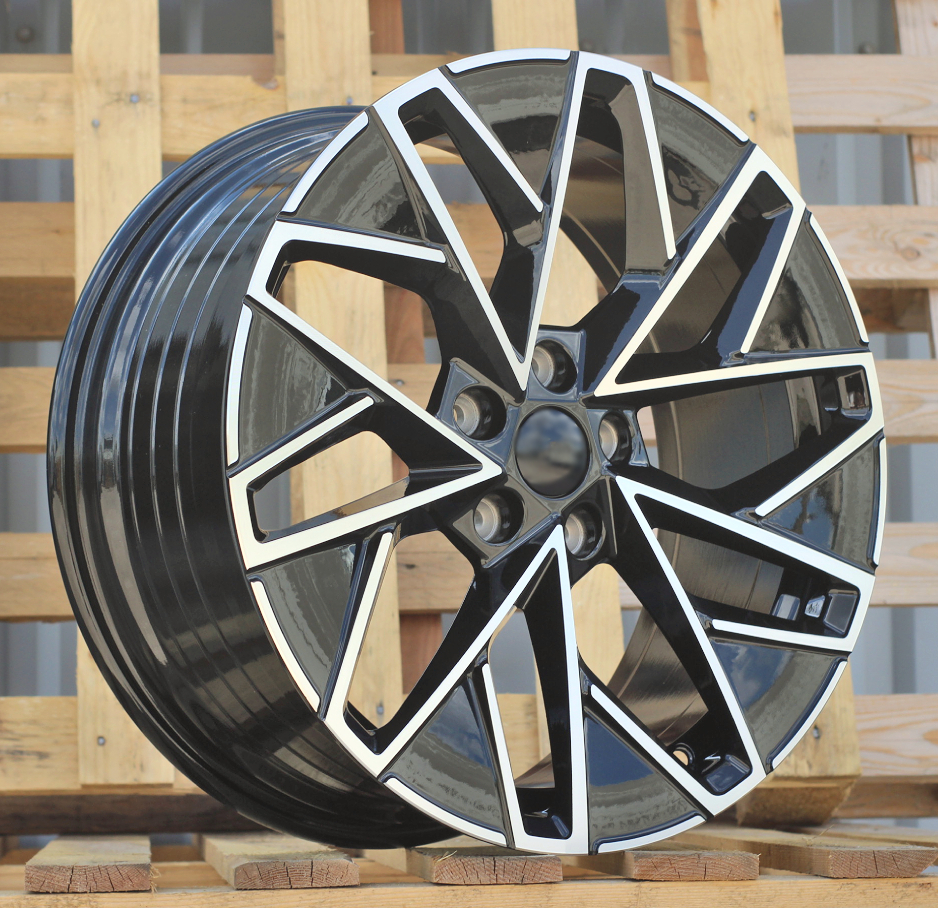 Diski R18 5x112 J8 ET44 RACINGLINE YF0444 SKODA Black Polished (HYBRID FORGED)