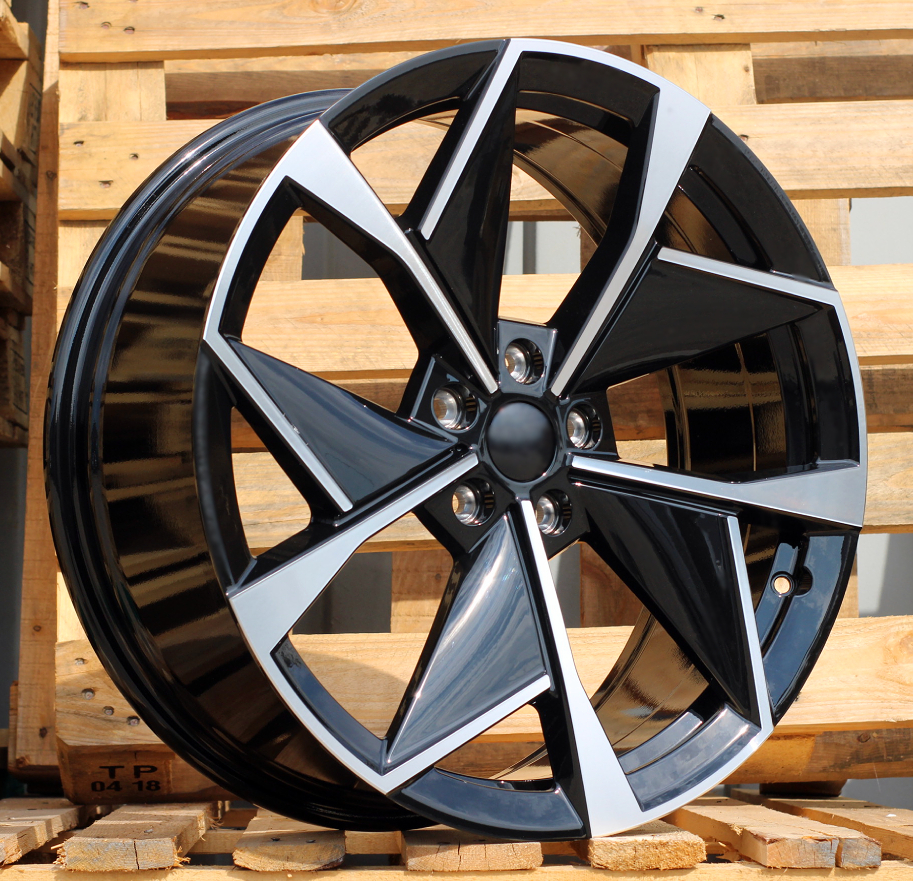 Diski R20 5x112 J8 ET45 RACINGLINE I5638 SKODA Black Polished
