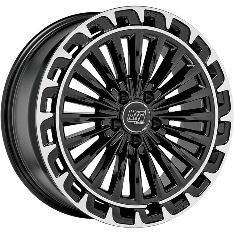 Diski R19 5x112 J8 ET34 MSW 32 Gloss Black+Diamond Lip