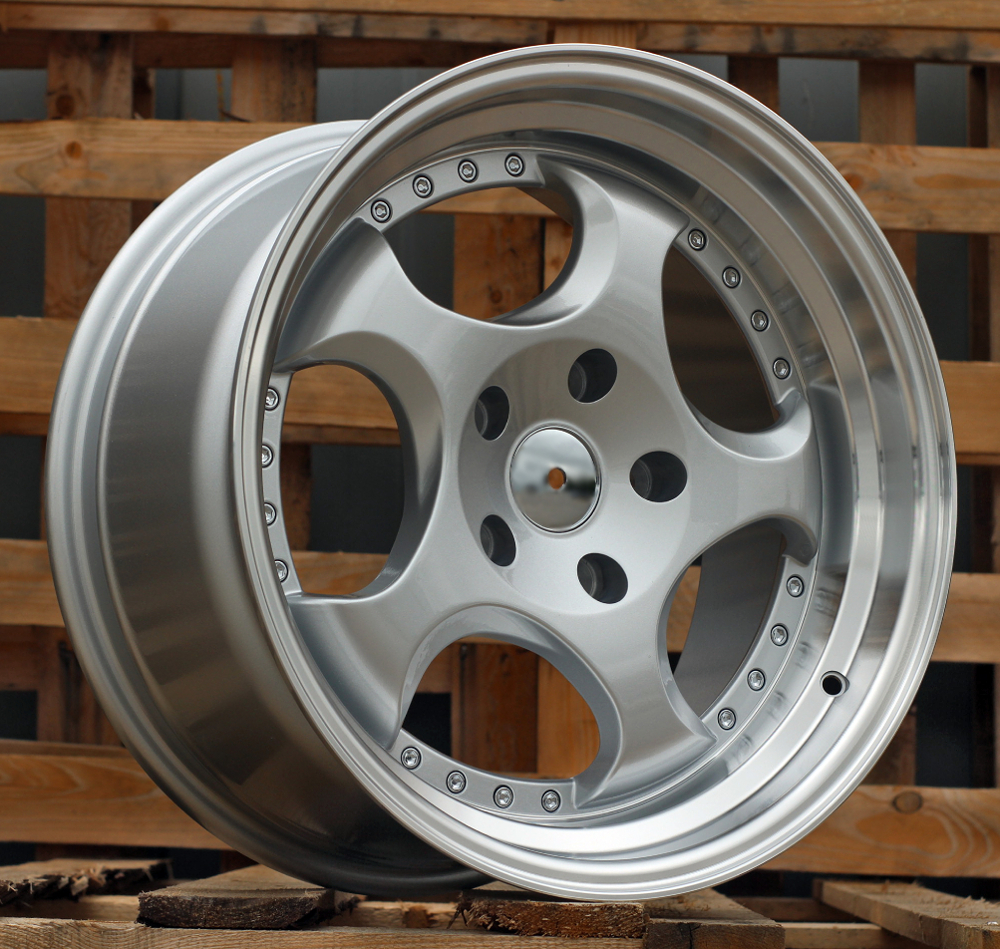 Diski R17 5x120 J9.5 ET20 RACINGLINE L2384 BMW Silver +Polished Lip (Rear+Front)