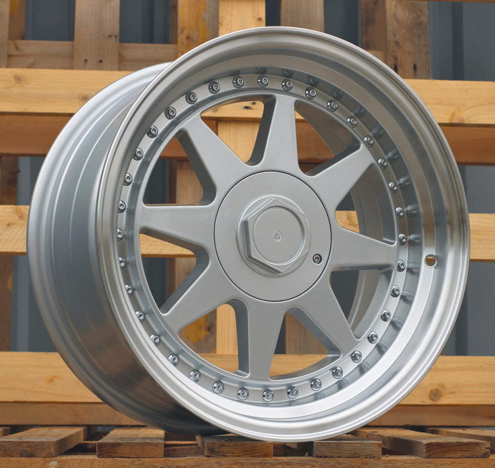 Diski R17 5x112 J7.5 ET35 RACINGLINE 7905F Silver +Polished Lip