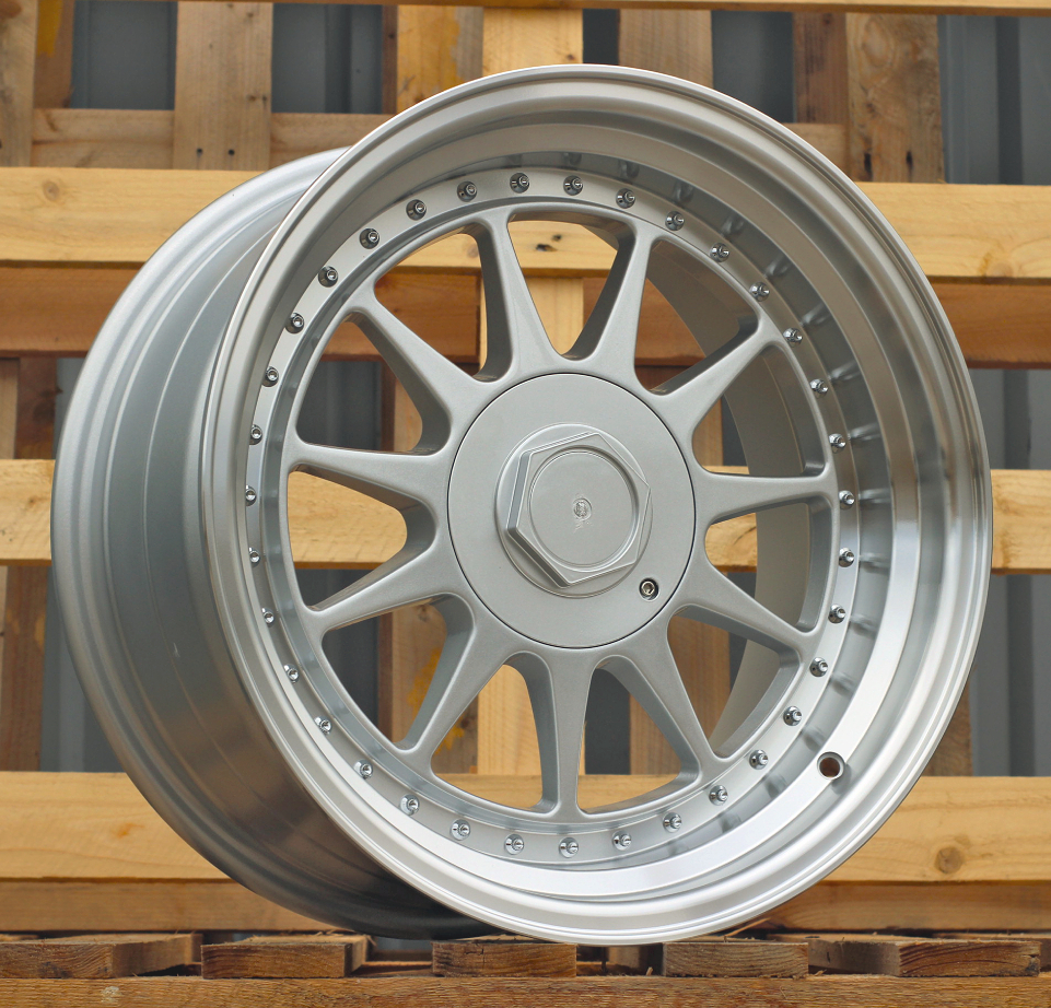 Diski R17 4x100 J7.5 ET30 RACINGLINE 7962F Silver +Polished Lip