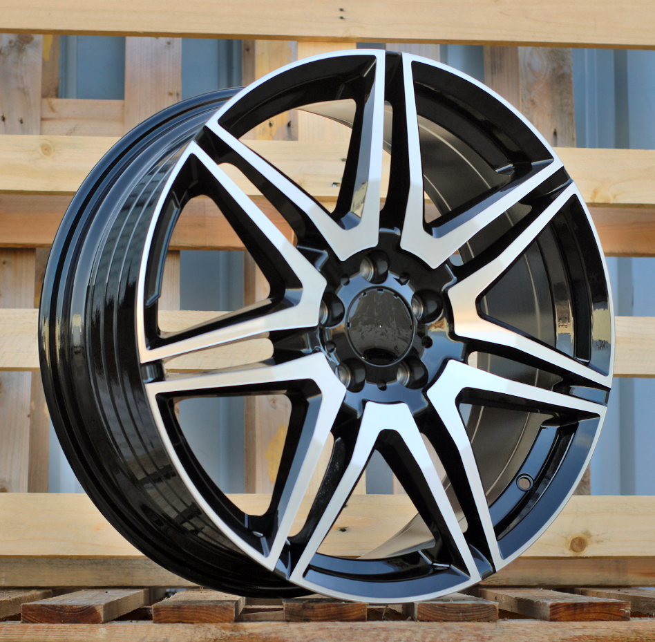 Diski R19 5x112 J8 ET52 RACINGLINE YF7075 MERCEDES Black Polished (Hybrid Forged)