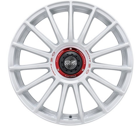 Diski R20 5x112 J8.5 ET30 OZ Racing Superturismo Evoluzione WRC Race White Red Lettering