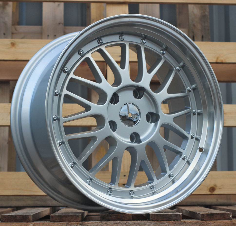 Diski R15 4x100 J6.5 ET35 RACINGLINE A1025 Silver +Polished Lip (Hybrid Forged)