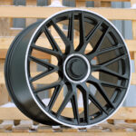 Diski R22 5×112 J11.5 ET47 RACINGLINE B1766 MERCEDES Black Half Matt +Polished Lip (Rear+Front)