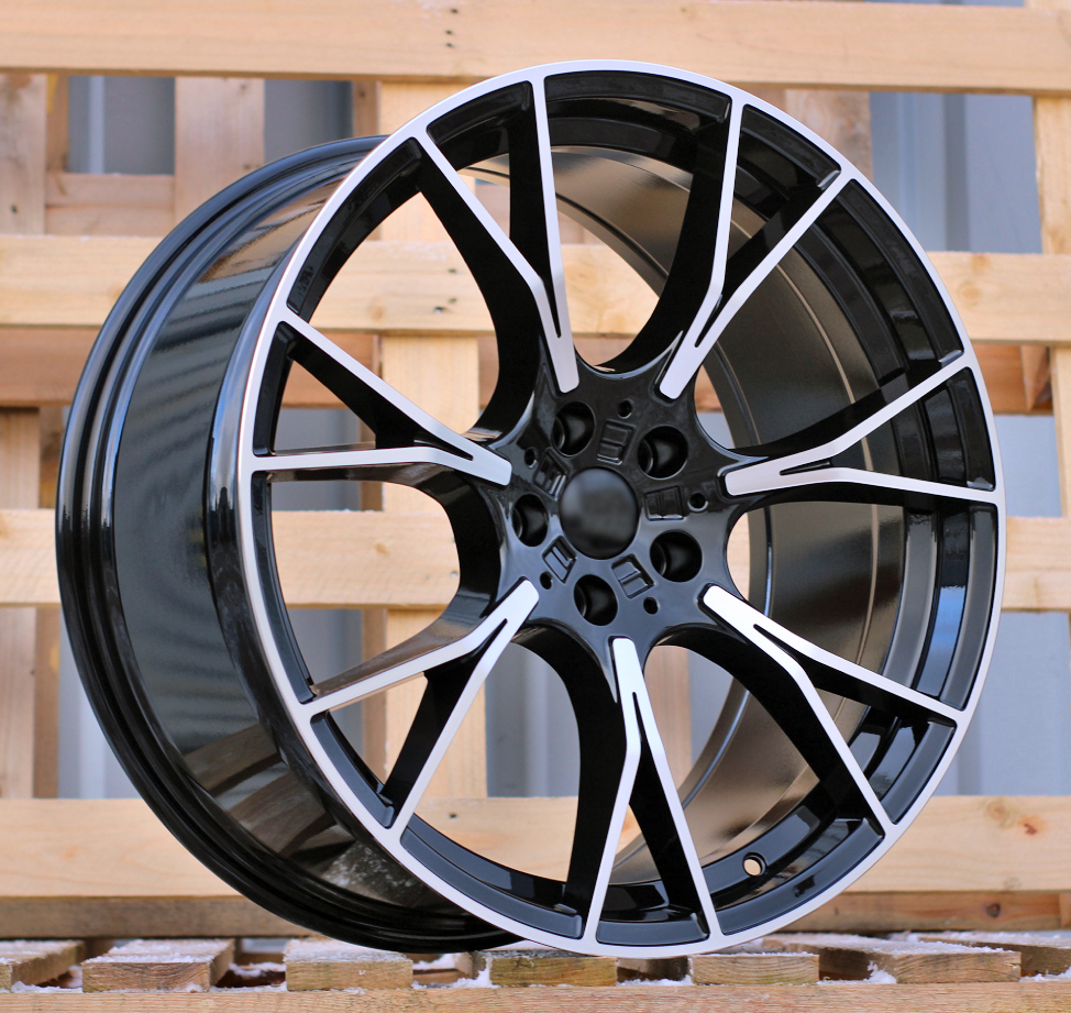 Diski R19 5x112 J8.5 ET26 RACINGLINE B1617 BMW Black Polished (Rear+Front)